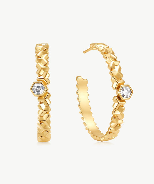 Lynka Chain-Link Large Hoop Earrings