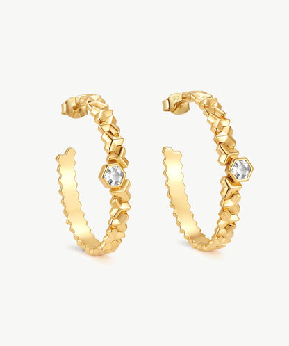 Lynka Chain-Link Large Hoop Earrings