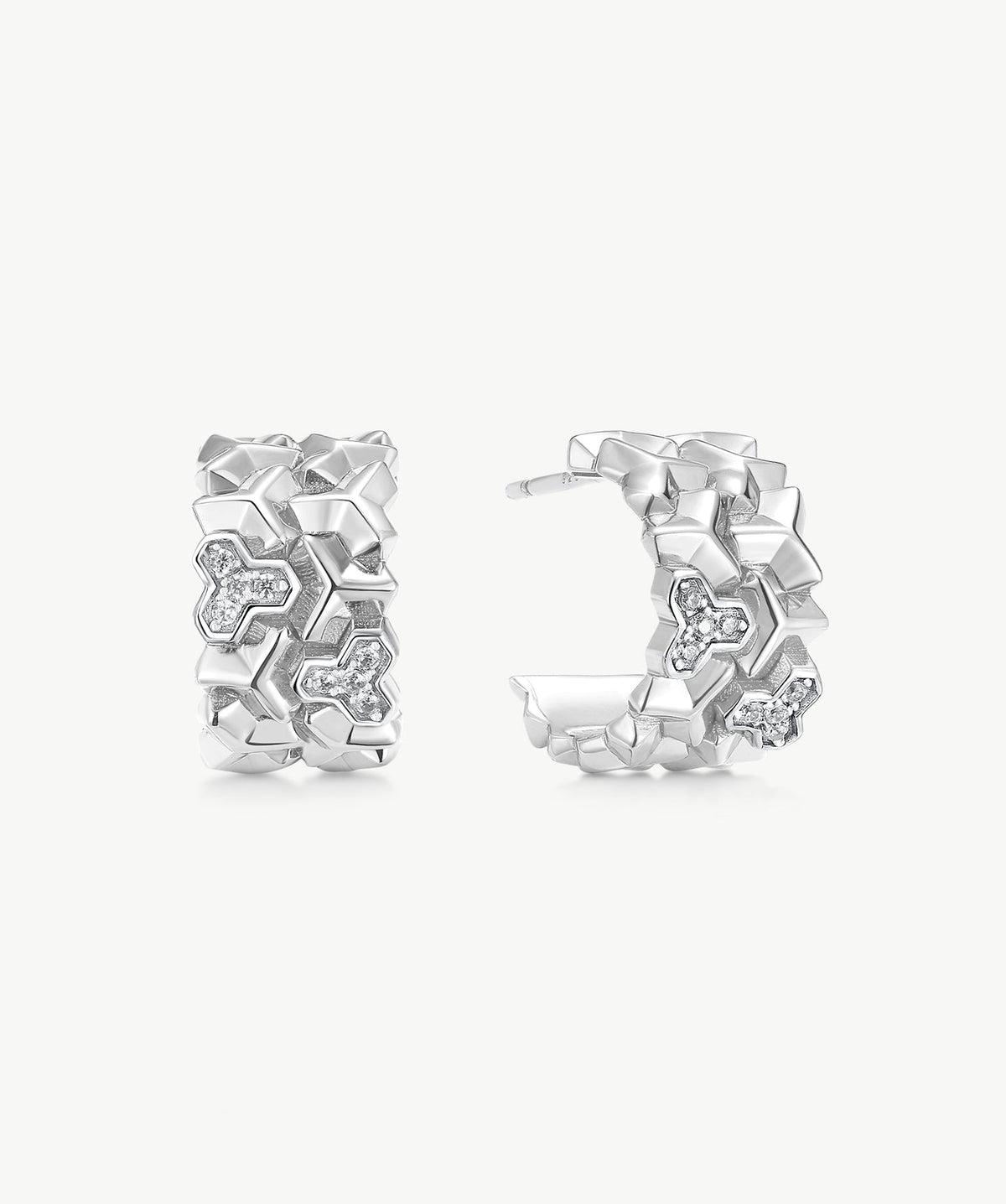 Lynka Chain-Link Mini Hoop Earrings