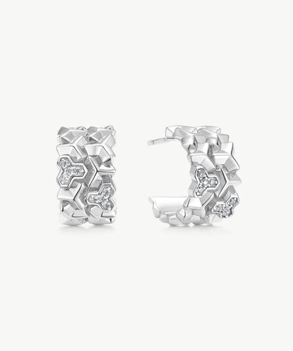 Lynka Chain-Link Mini Hoop Earrings