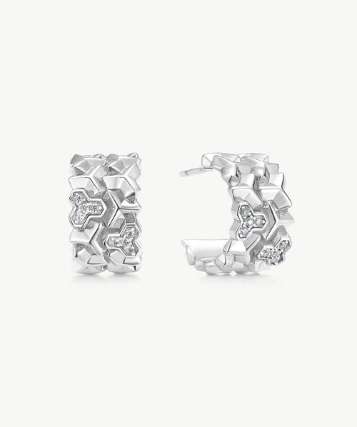Lynka Chain-Link Mini Hoop Earrings