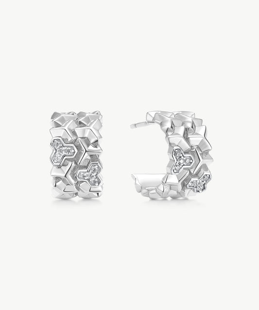 Lynka Chain-Link Mini Hoop Earrings