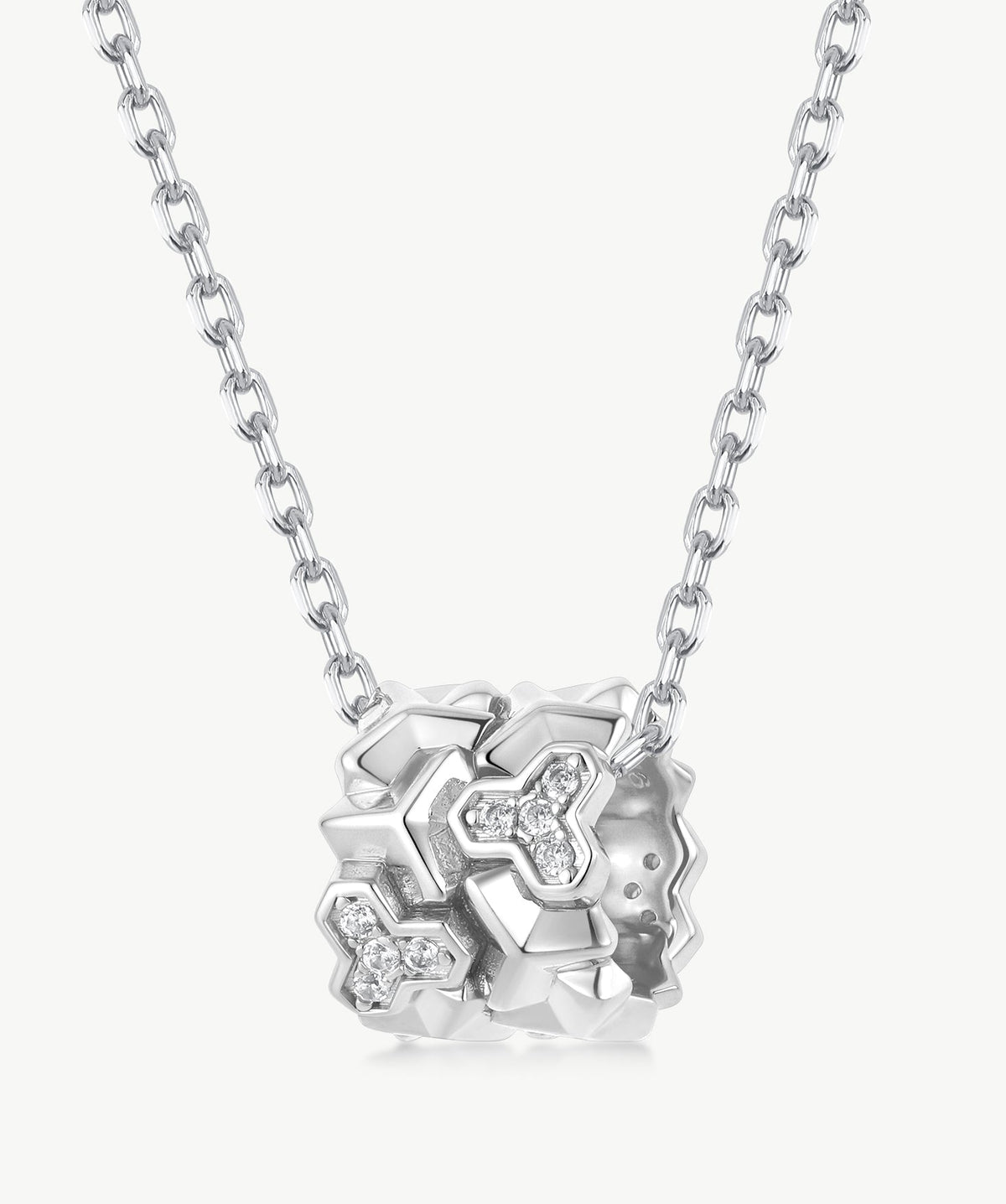 Lynka Chain-Link Roller Pendant Necklace
