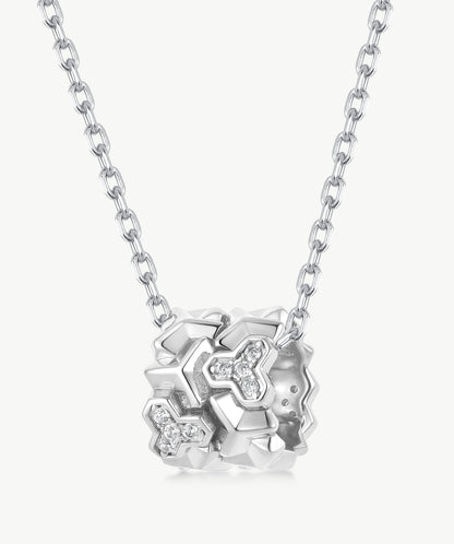 Lynka Chain-Link Roller Pendant Necklace