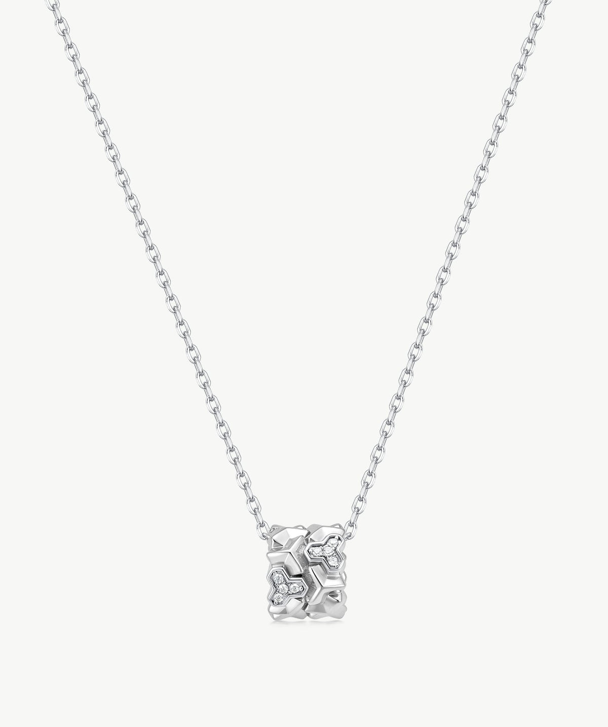Lynka Chain-Link Roller Pendant Necklace