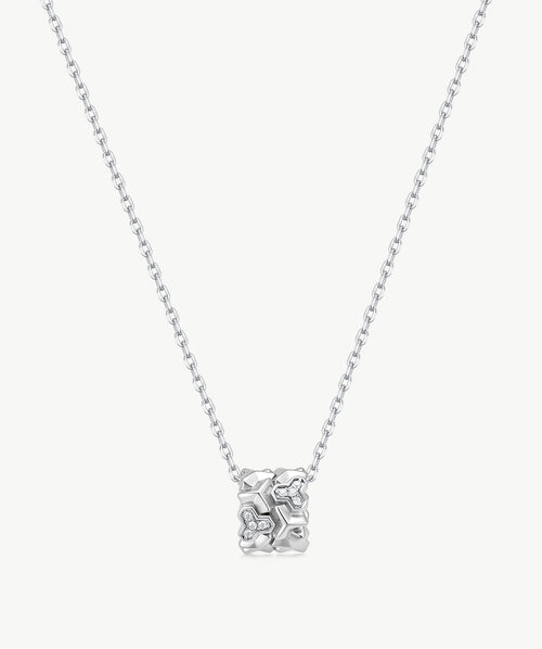 Lynka Chain-Link Roller Pendant Necklace
