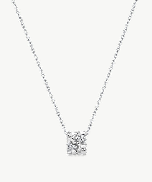 Lynka Chain-Link Roller Pendant Necklace