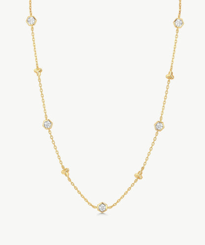 Lynka Chain-Link Station Necklace
