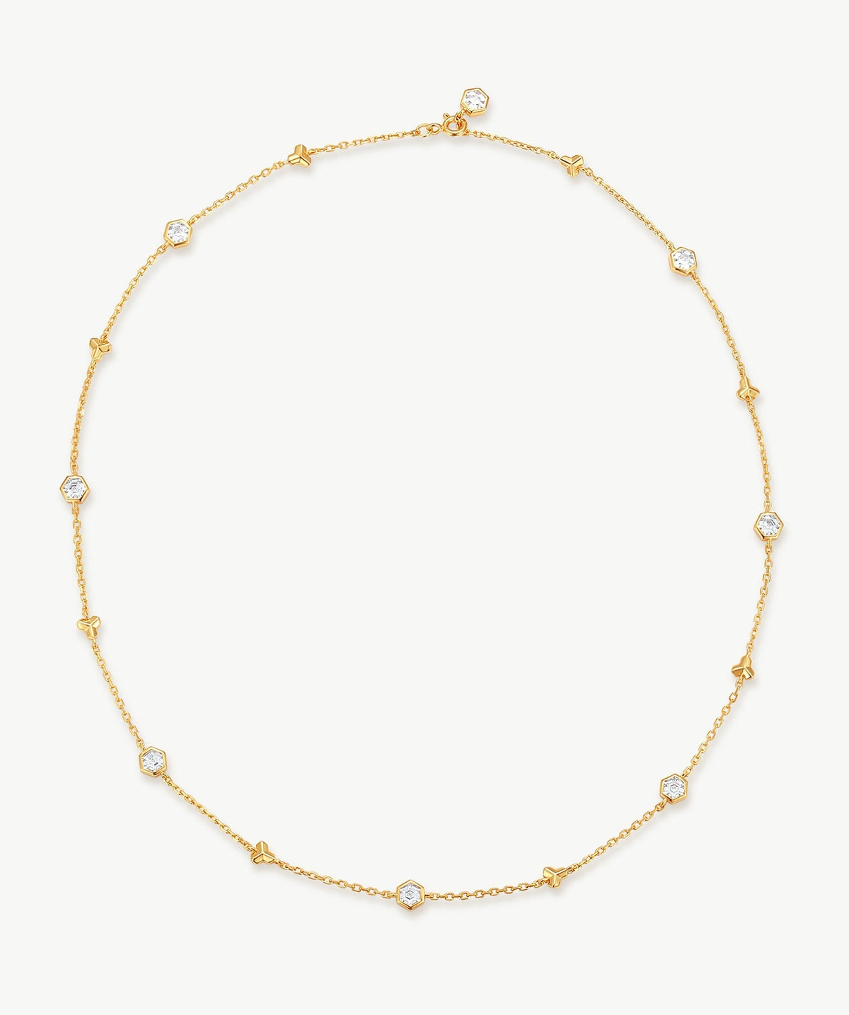 Lynka Chain-Link Station Necklace
