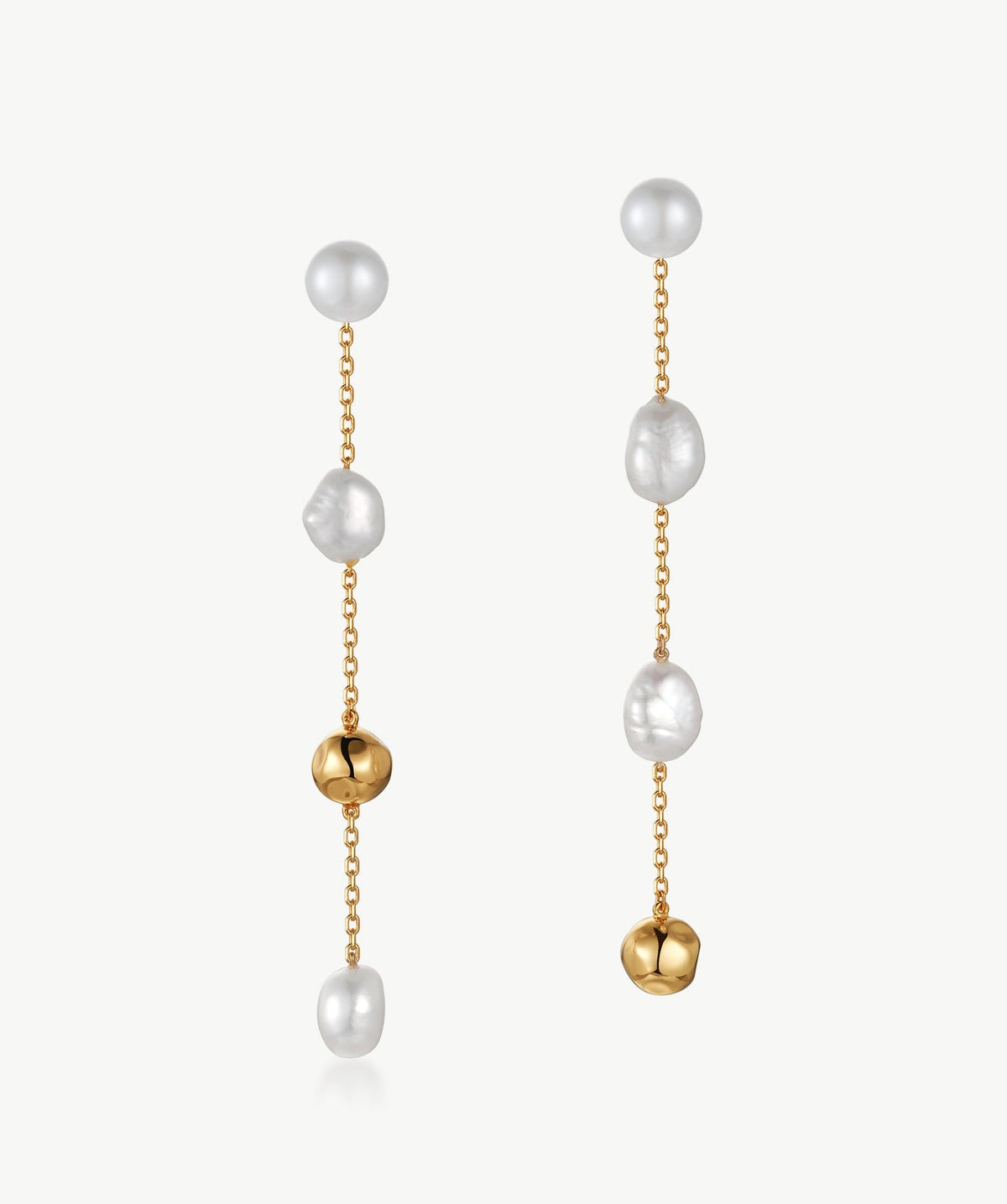 Molten Baroque Pearl Fringe Earrings