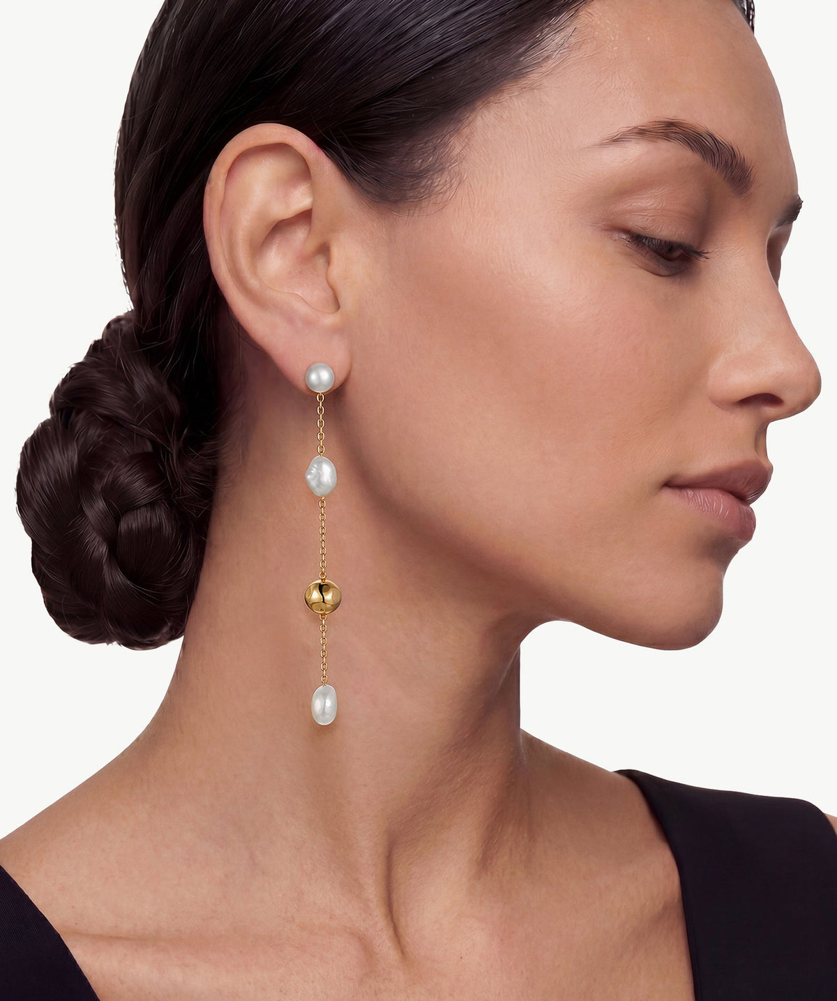 Molten Baroque Pearl Fringe Earrings