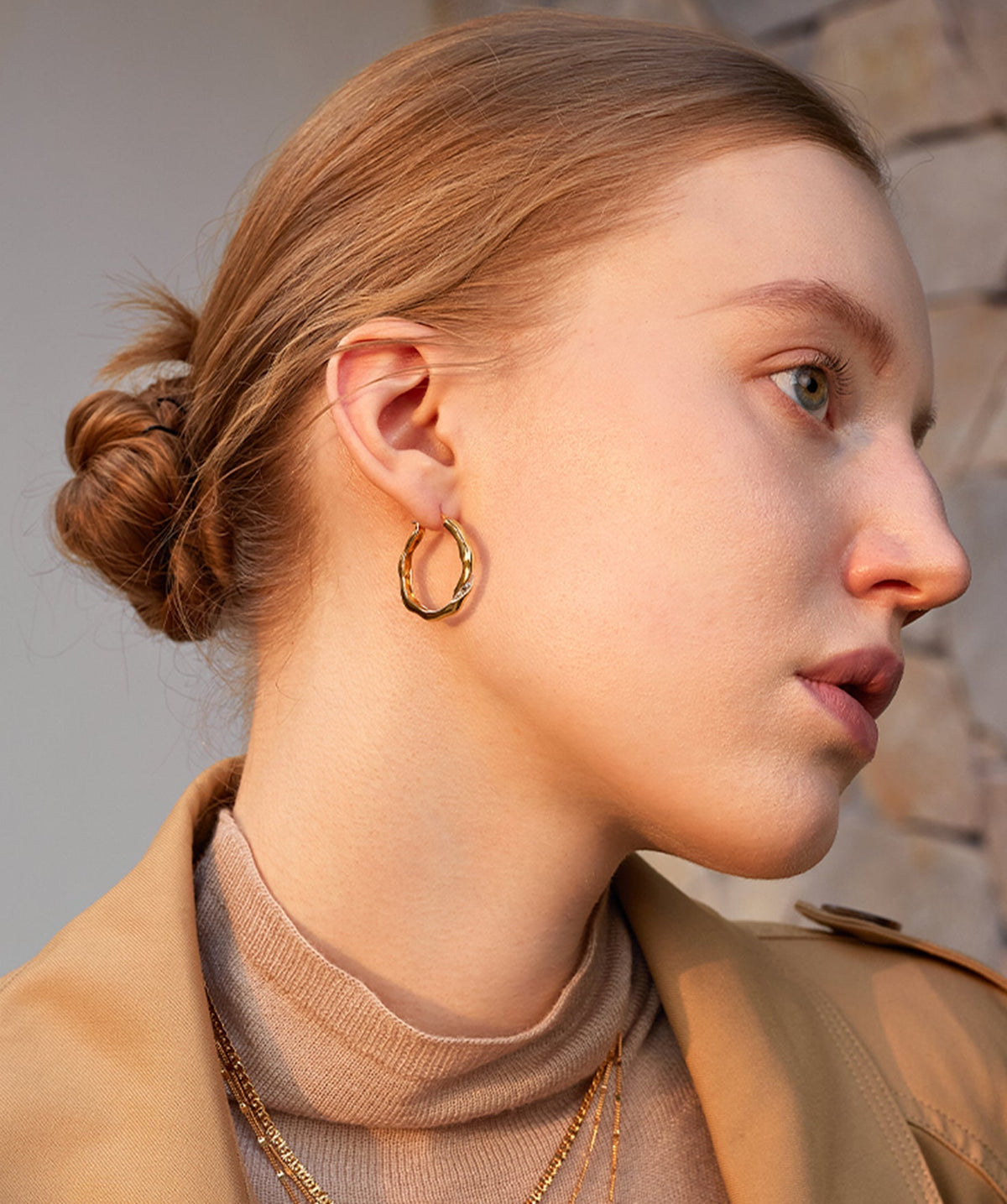Molten Eroded Hoop Earrings