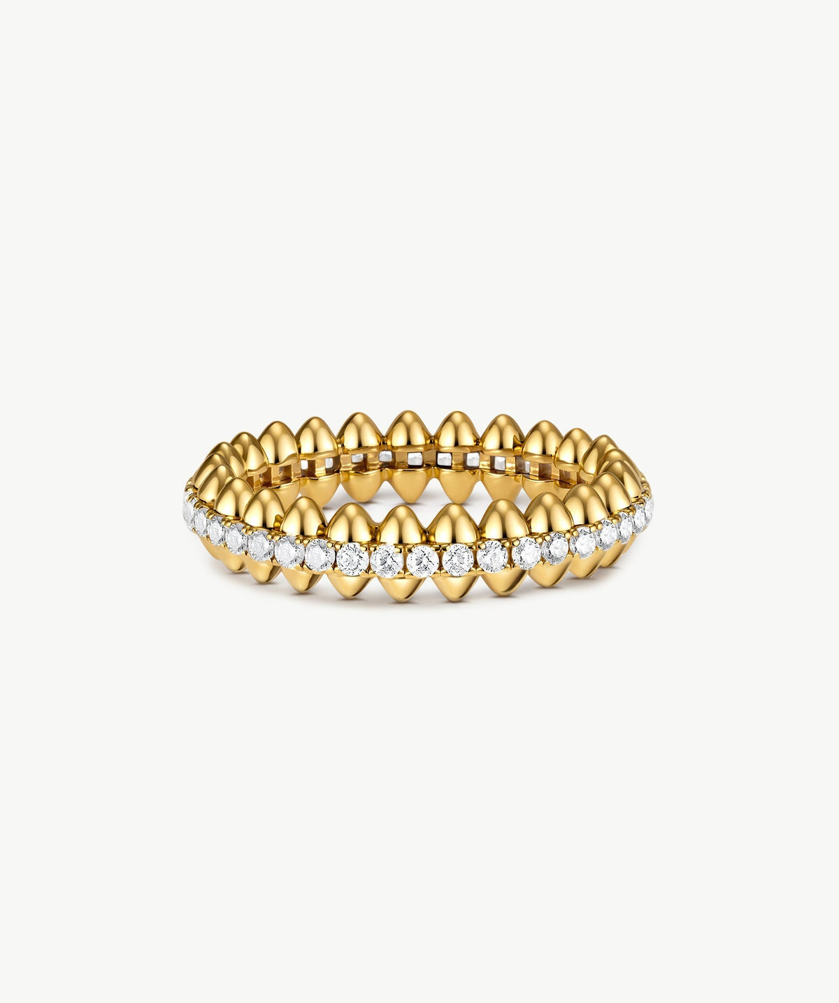 Rock Pave Spike Eternity Ring
