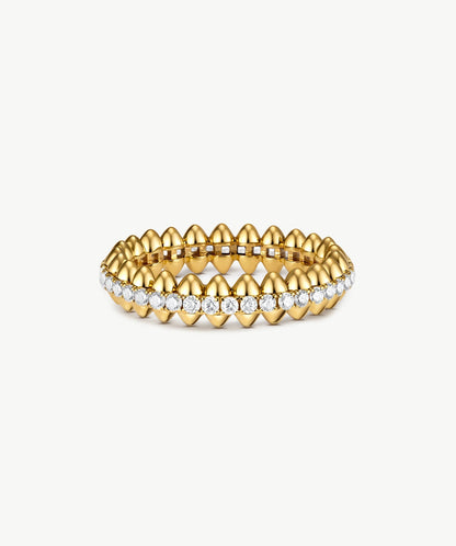 Rock Pave Spike Eternity Ring