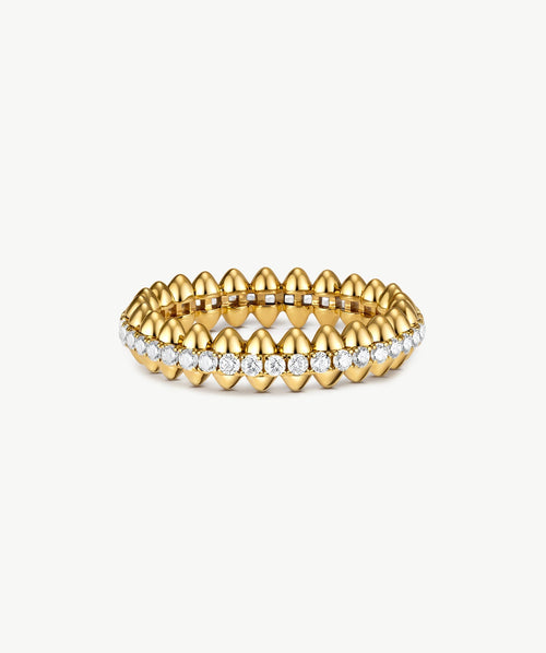 Rock Pave Spike Eternity Ring