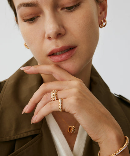 Rock Pave Spike Eternity Ring