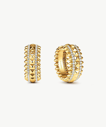 Rock Spike Hoop Earrings
