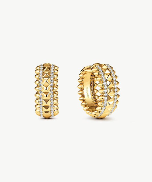 Rock Spike Hoop Earrings
