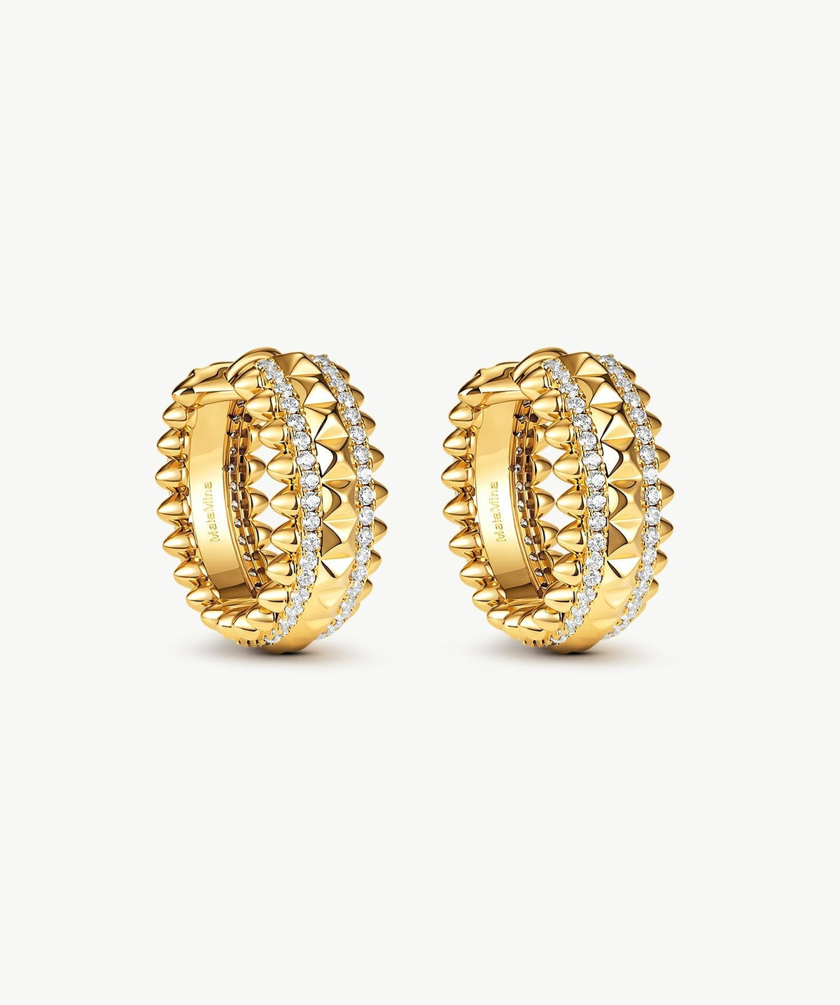 Rock Spike Hoop Earrings