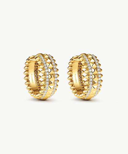 Rock Spike Hoop Earrings