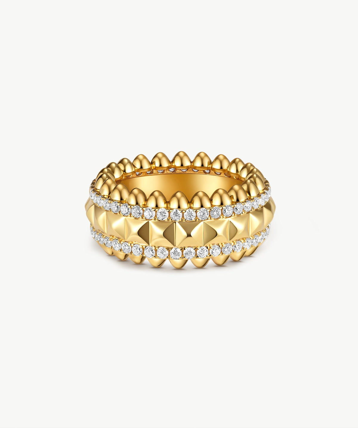 Rock Spike Band Ring