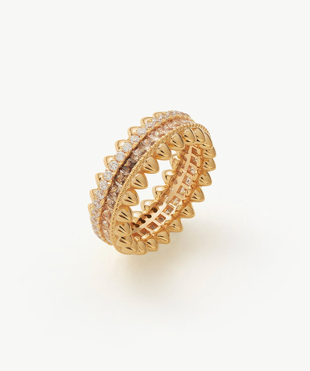Rock Ombre Spike Band Ring