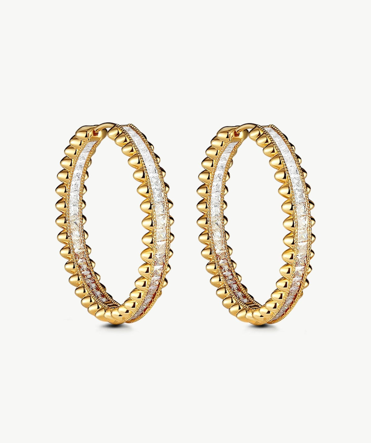 Rock Ombre Spike Large Hoop Earrings