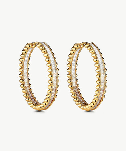 Rock Ombre Spike Large Hoop Earrings