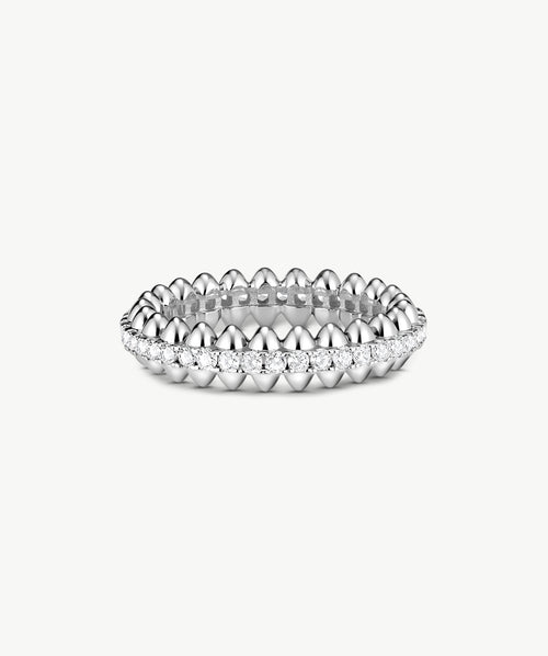 Rock Pave Spike Eternity Ring