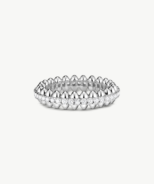 Rock Pave Spike Eternity Ring