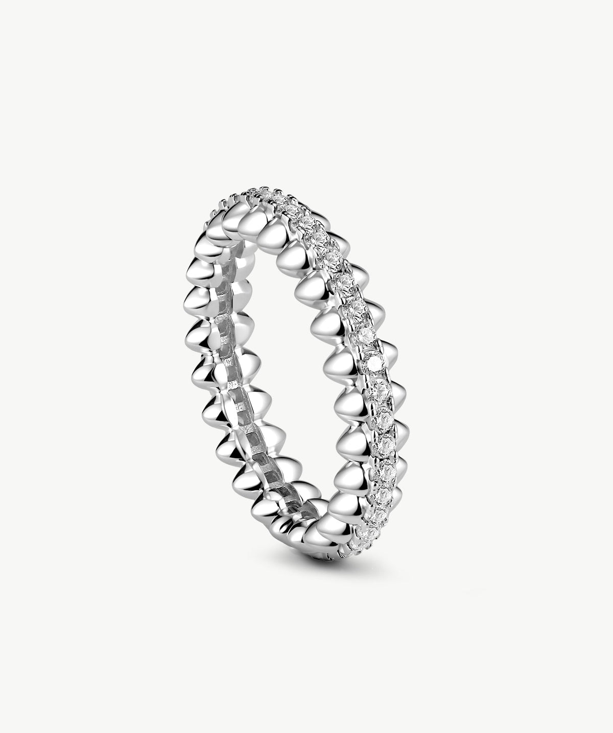 Rock Pave Spike Eternity Ring