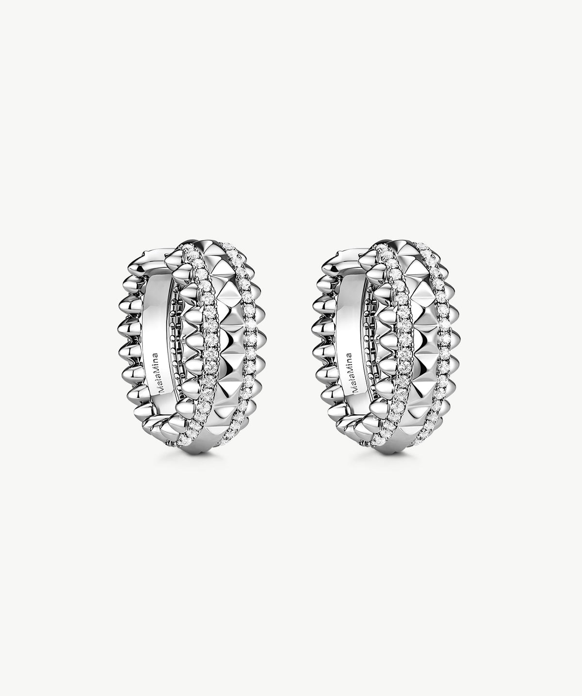 Rock Spike Hoop Earrings