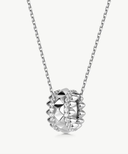 Rock Spike Roller Pendant Necklace