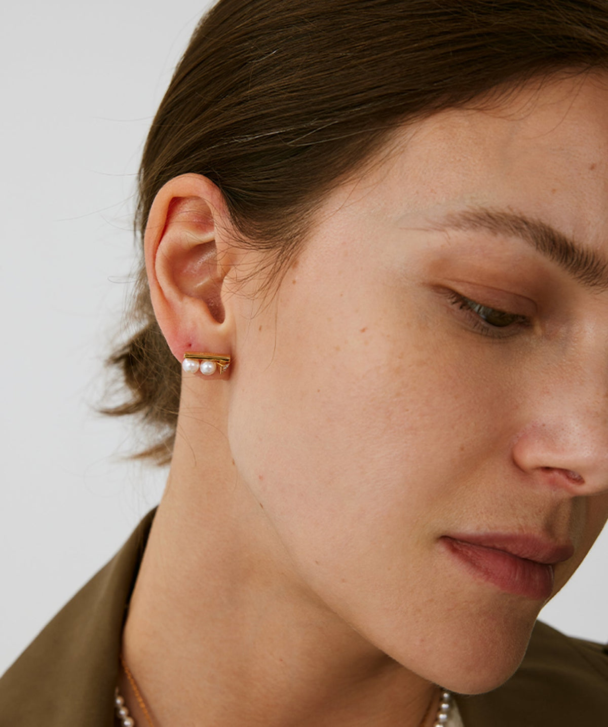 Rock Pearl Spike Stud Earrings