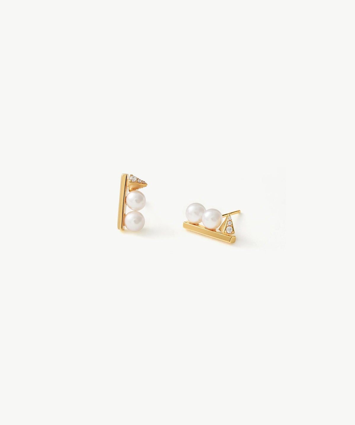 Rock Pearl Spike Stud Earrings