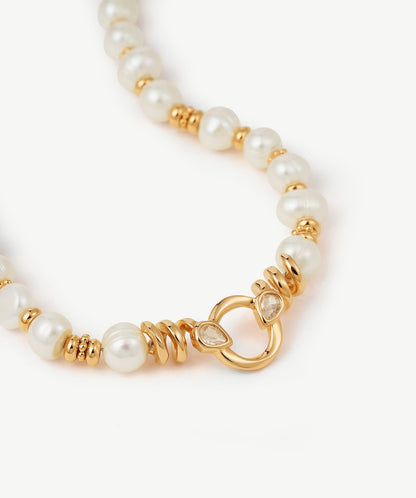 Siva Baroque Pearl Snake Beaded Necklace