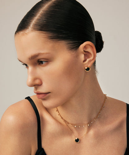 Siva Gemstone Snake Stud Earrings