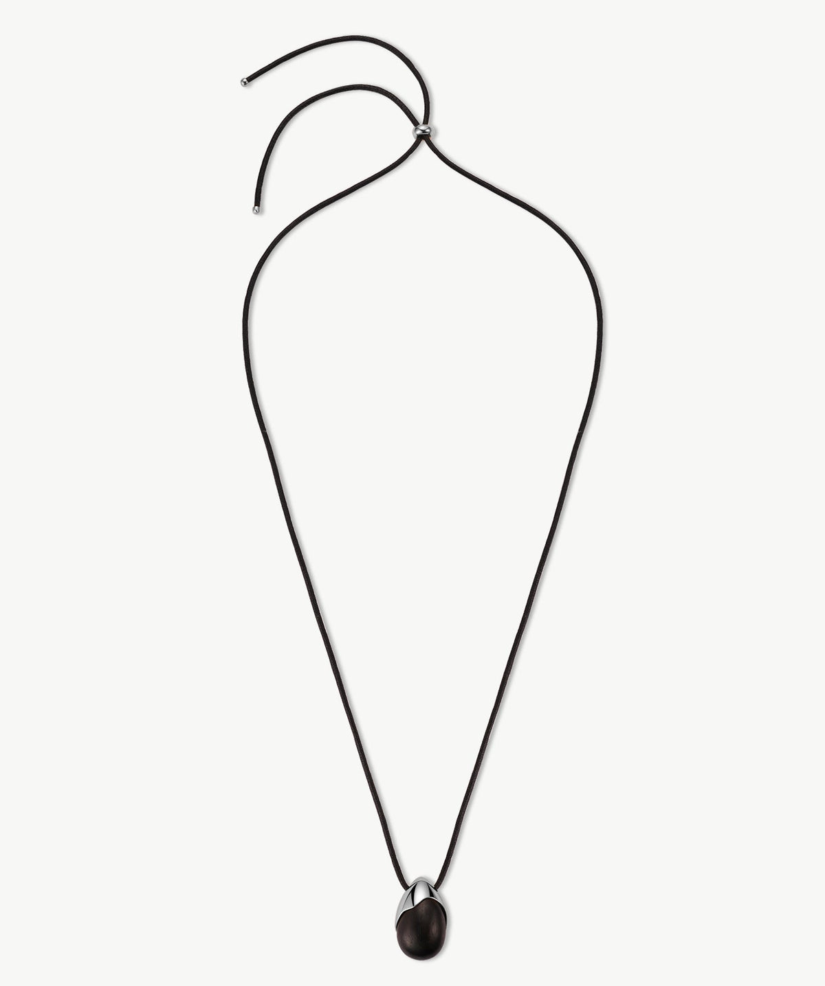 Terra Ebony Teardrop Cord Necklace