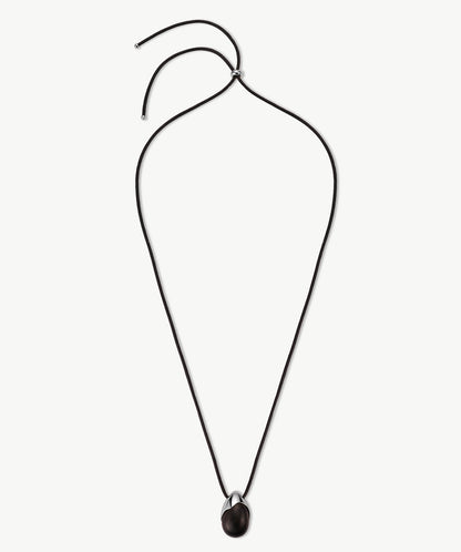 Terra Ebony Teardrop Cord Necklace