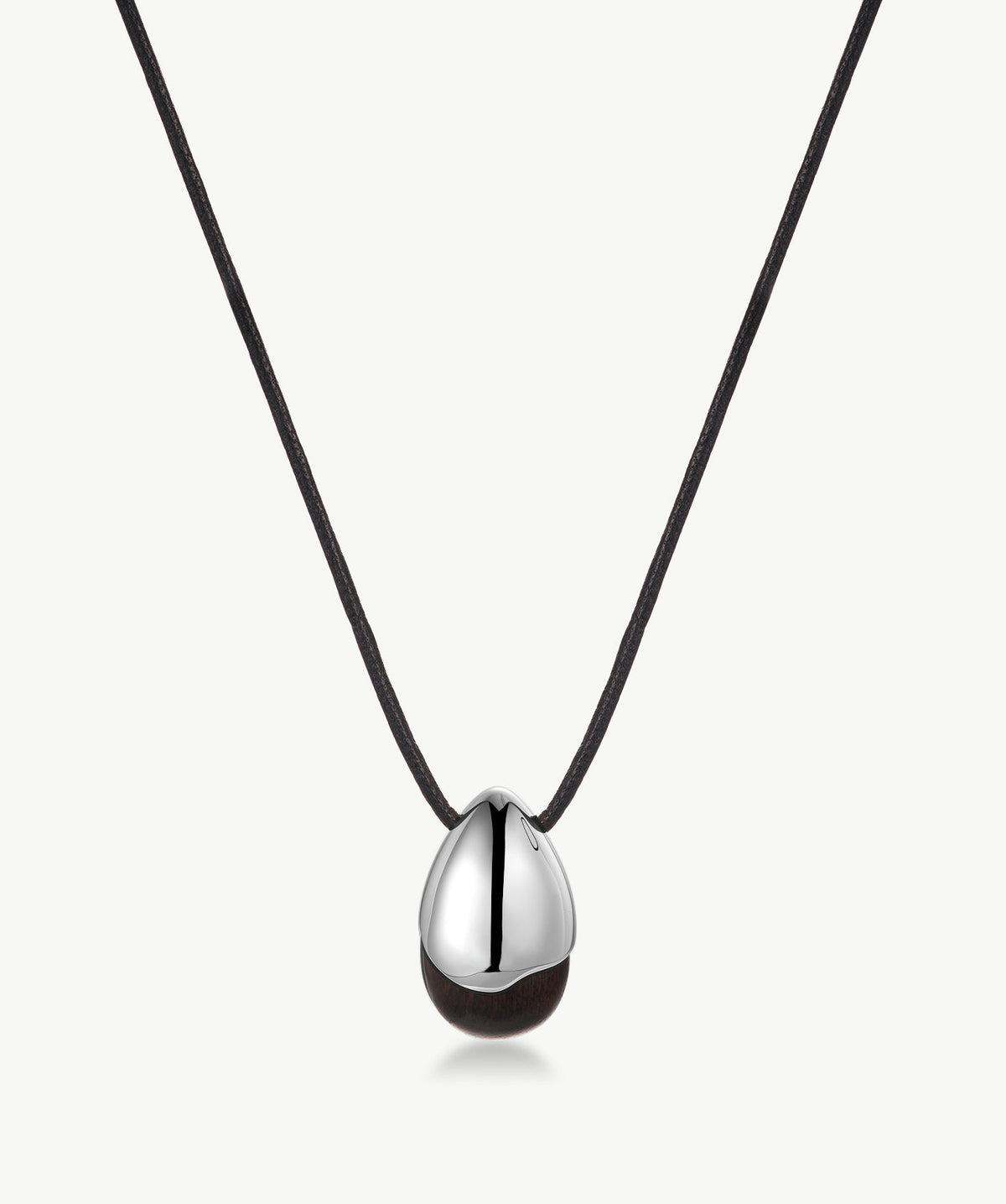 Terra Ebony Teardrop Cord Necklace
