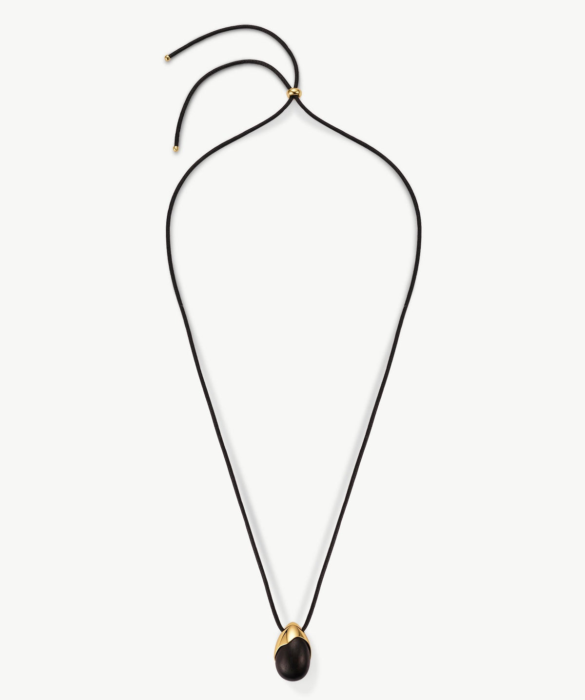 Terra Ebony Teardrop Cord Necklace
