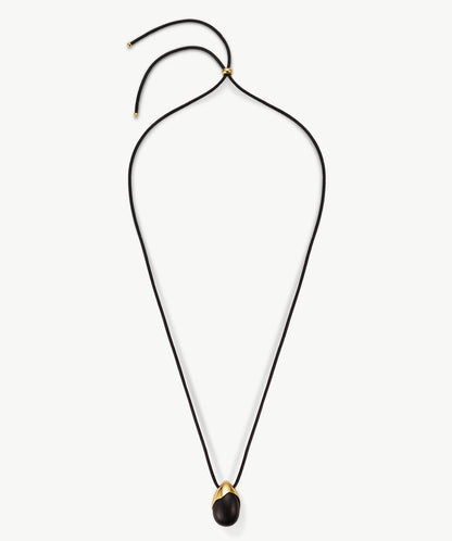 Terra Ebony Teardrop Cord Necklace