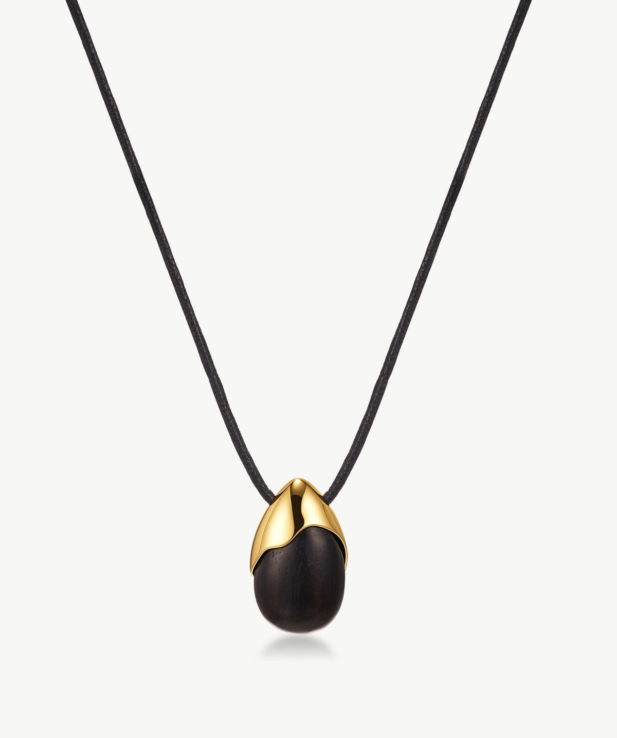 Terra Ebony Teardrop Cord Necklace