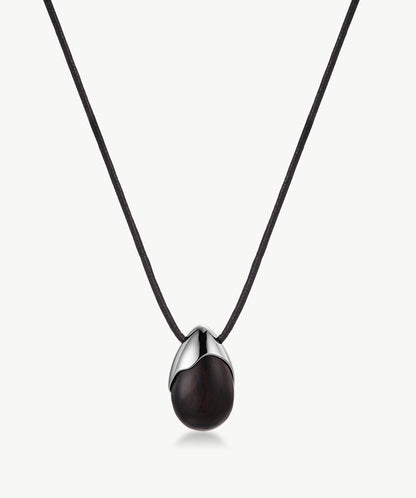 Terra Ebony Teardrop Cord Necklace