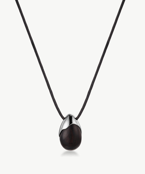 Terra Ebony Teardrop Cord Necklace