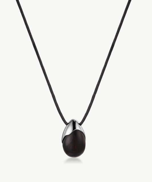 Terra Ebony Teardrop Cord Necklace