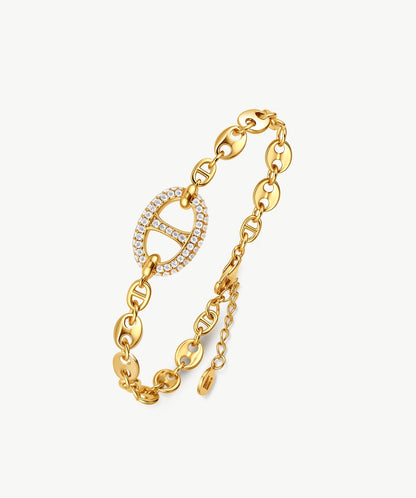 Vero Pave Mariner Chain Bracelet