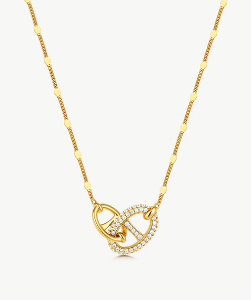 Vero Pave Mariner Interlocking Pendant Necklace