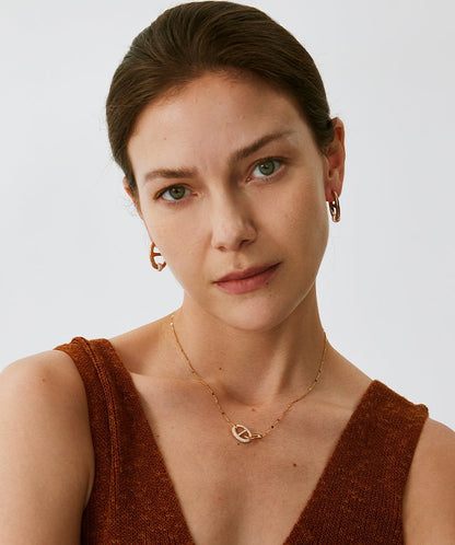 Vero Pave Mariner Interlocking Pendant Necklace