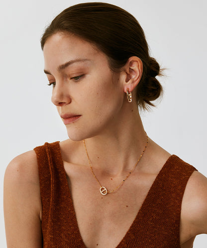 Vero Pave Mariner Interlocking Pendant Necklace
